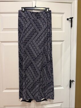 Westport Navy and White Patterned Maxi Skirt